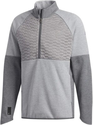 Adidas Golf Herren Frostguard Zip Top, Grey Heather, NEU