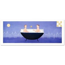 Paula McArdle City Bathers Hand Signed Serigraph on Paper