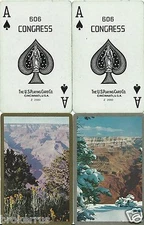 Vintage Congress 606 Playing Cards Grand Canyon 2 cell-u-tone decks Z2660 deck