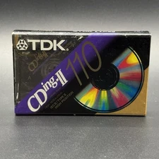 NEW Sealed TDK CDing-II 110 Cassette Tape IEC Type II High Bias CDing2 NIP VTG 