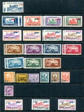 Tunisia 1927-30 AIR and surcharged issues: 25+ mint stamps, majority fine