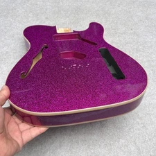Guitar body Tele Thinline HS Semi hollow alder glisten purple 4.36 LBS