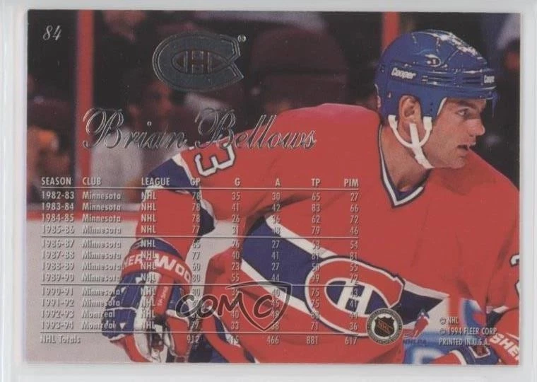 1994-95 Flair Brian Bellows #84 - Image 2 of 2