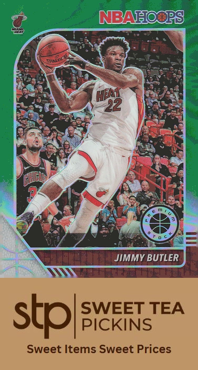 2019-20 Hoops Premium Stock #146 Jimmy Butler Prizms Green Cracked Ice