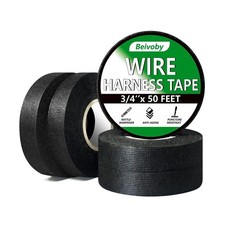 5 Rolls Wire Harness Tape, High Temp Wire Harness Cloth Tape - Self-Adhesive ...