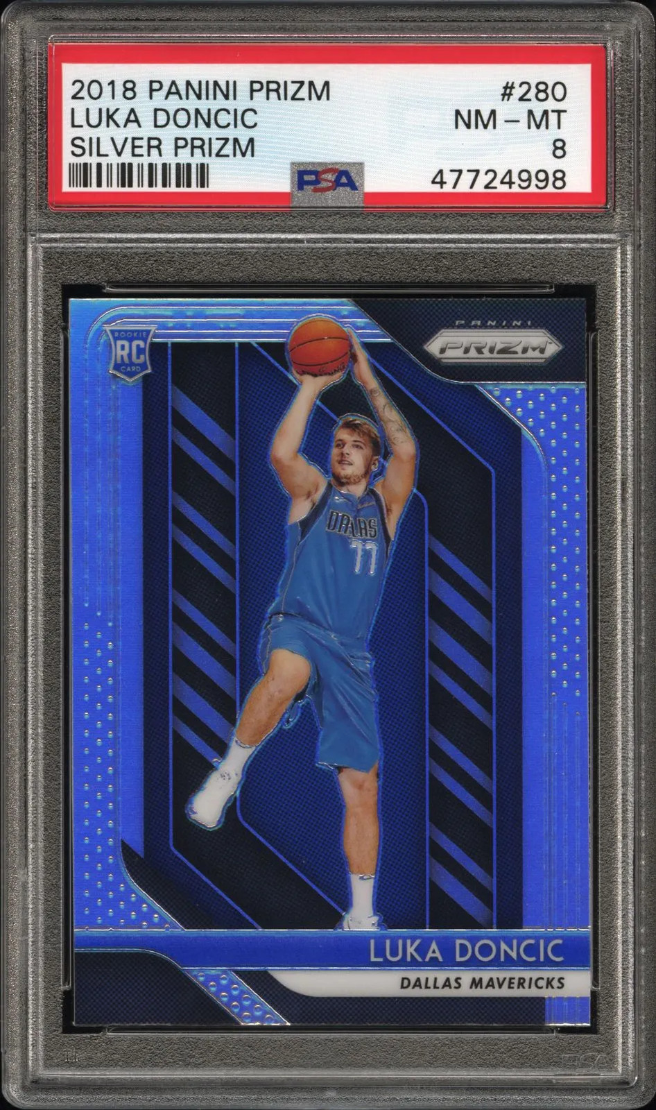 2018 Panini Prizm Luka Doncic #280 Silver PSA 8
