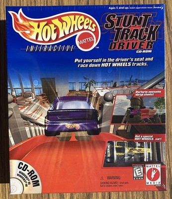 HOT WHEELS INTERACTIVE 1998 3D STUNT TRACK DRIVER CD-ROM w/SPECIAL CAR NIB Rare