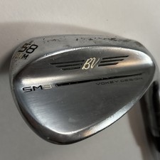 Titleist Vokey SM8 58-degreeM-grind golf wedge in tour chrome finish.