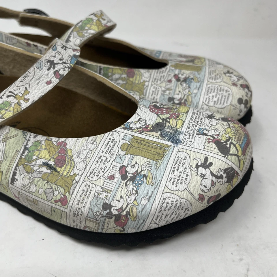 迪士尼 Birkenstock 木屐米奇米妮老鼠报纸漫画女式 L10 41 N 码 — 第 3/4 张图片