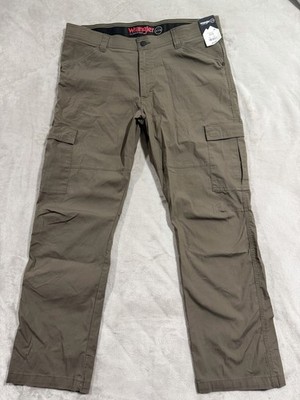 WRANGLER ATG Range Cargo Pant Men 40x30 Dark Khaki Hiking Pants NEW