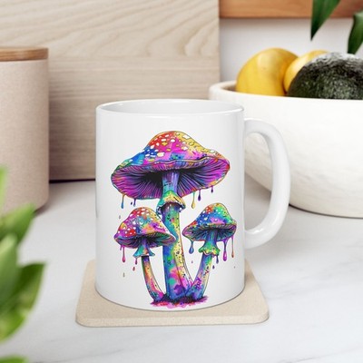 Mushroom Shirt Mushroom Lover Gift, Trippy Psychedelic Graphic Mug