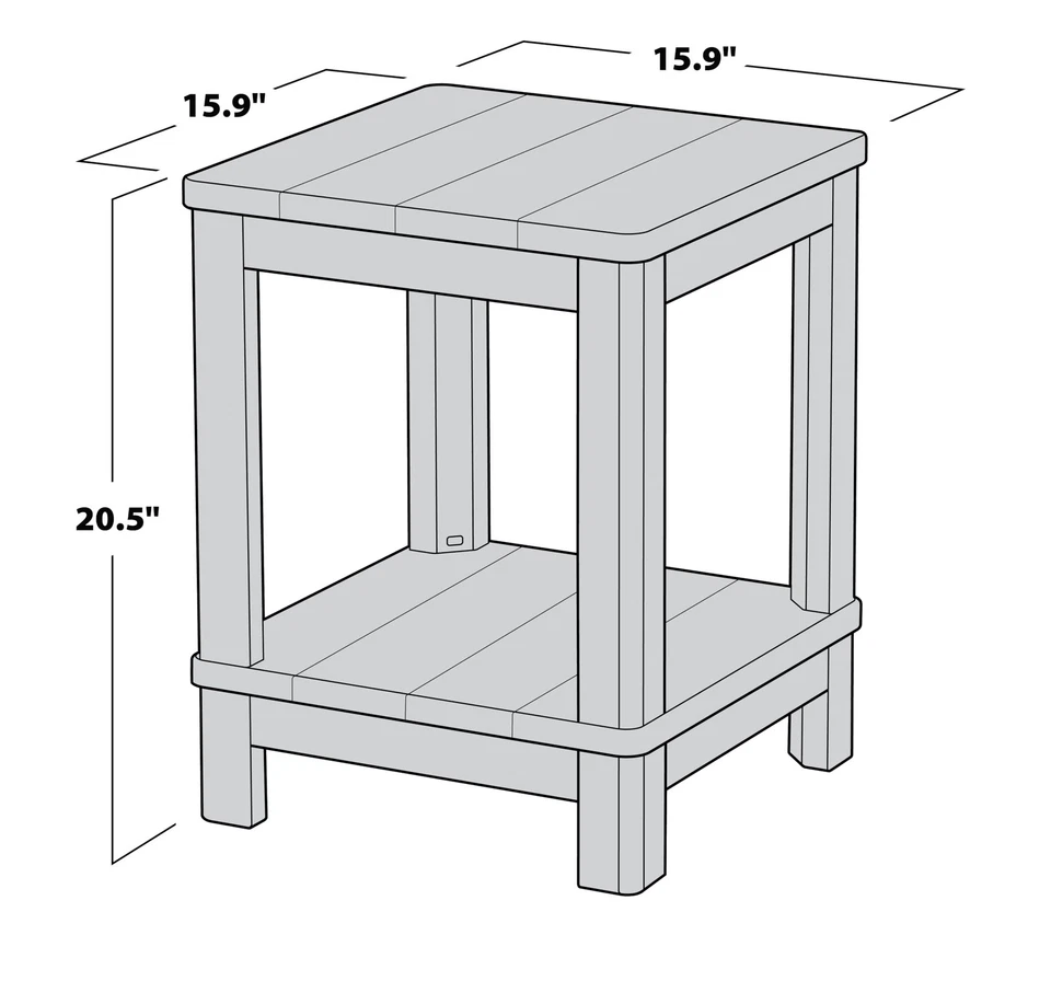 Deluxe Adirondack Side Table - Black - Image 2 of 2