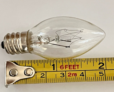 Lot of 25 C7 Incandescent 2'' Light Bulbs 5W 120V Clear New in box