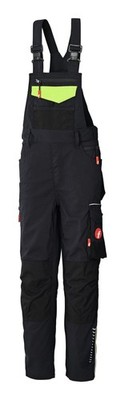 Fortis Kids-Latzhose Performance schwarz/lime Größe 158-164