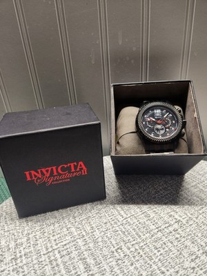 Invicta Signature II Chronograph Black Dial NEW In Box 7459