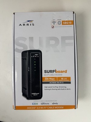 ARRIS SURFboard SBG10 AC1600 Wi-Fi Cable Modem DOCSIS 3.0 | Xfinity Spectrum Cox
