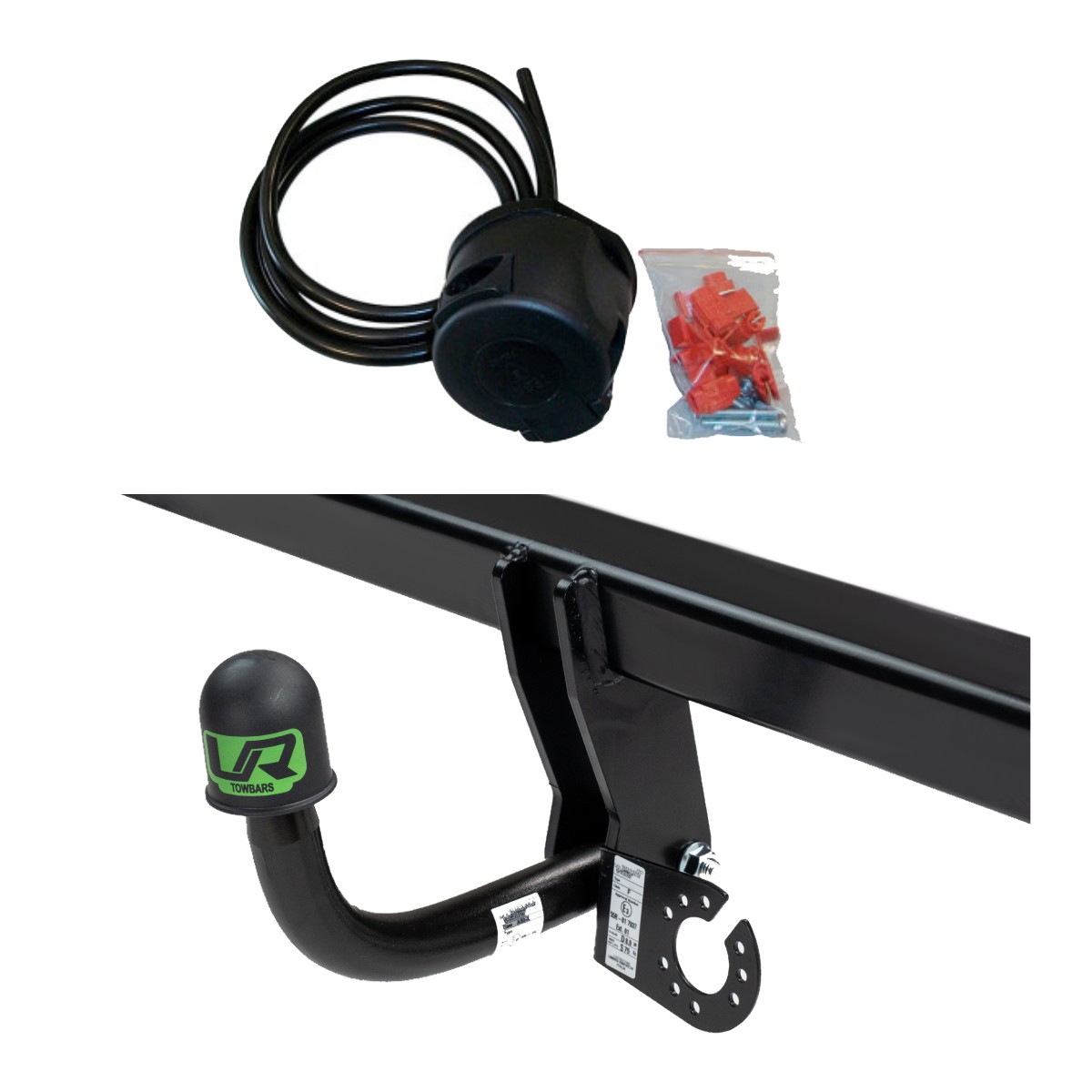 Fixed Swan Neck Towbar+7P Universal Wiring For Maserati LEVANTE 04/16-