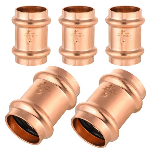 5 PCS 1 Inch Copper Press 1 Inch Copper Press Coupling Stop Fitting Connect