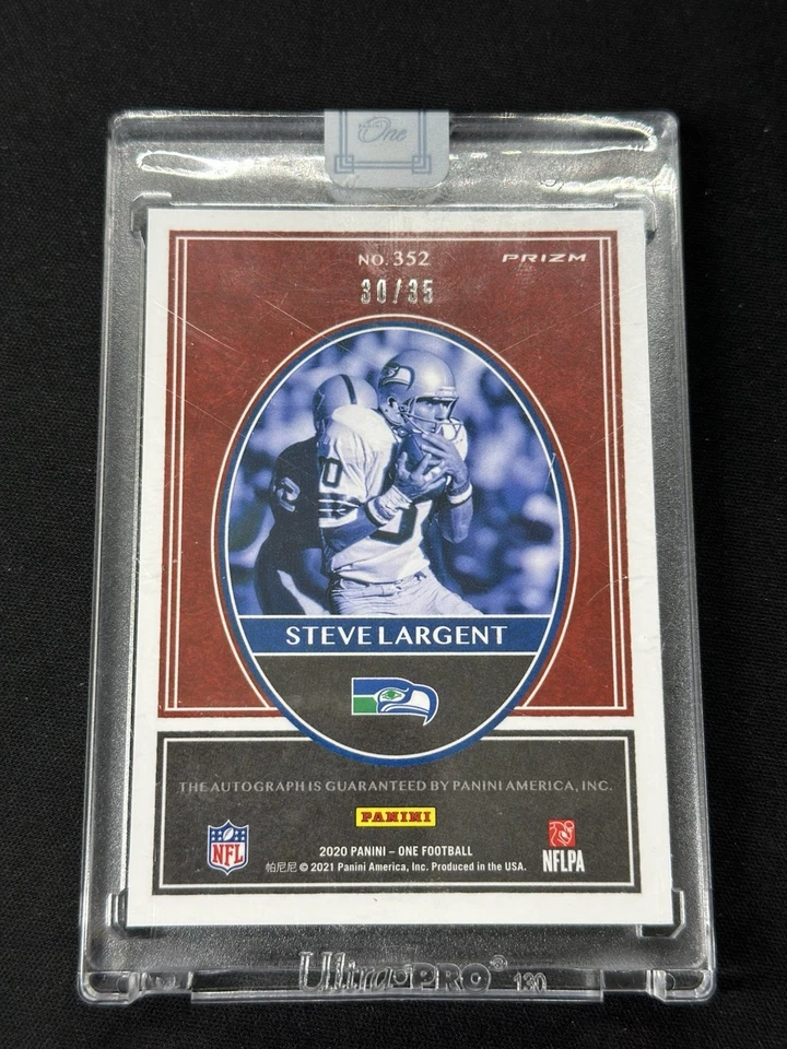 2020 Panini One Once Upon a Time Signature Steve Largent Auto /35 #352 Seahawks! - Image 3 of 4