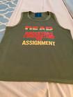 Green Nylon Graphic Print Scoop Neck Sleeveless Tank T-Shirt Unisex Adults L — photo 1