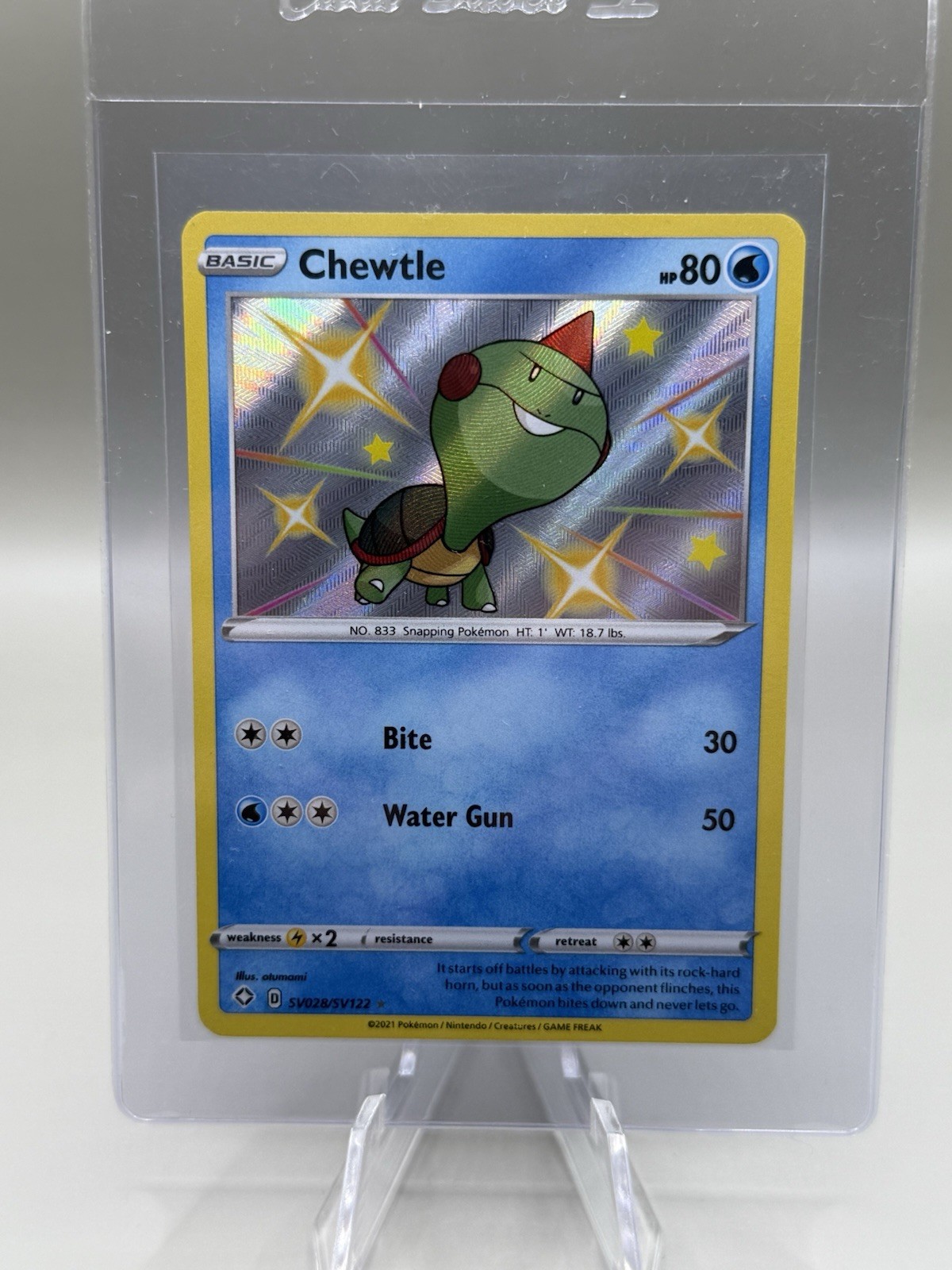 2021 Chewtle SV028/SV122 - Shining Fates Shiny Vault Holo - NM/MINT Pokémon TCG