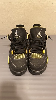 Nike Air Jordan 4 Thunder 2012 Size 9.5 308497 OG IV Black Yellow