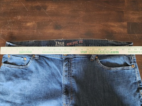 True Nation Mens Jeans Athletic Fit Size 48X30 Blue Denim Jeans - Picture 4 of 8