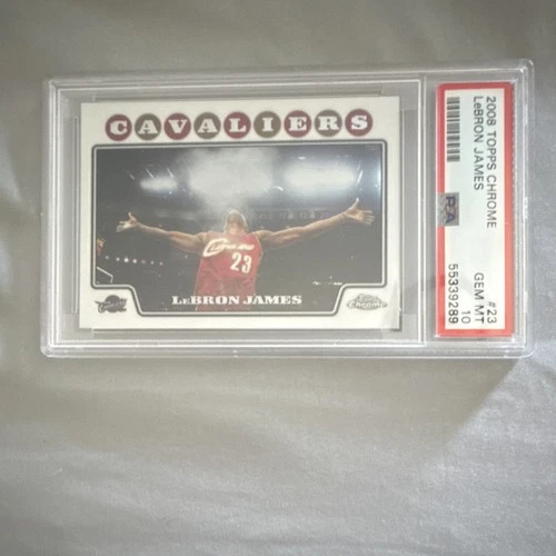 Topps 2008-09 Chrome LeBron James Cleveland Cavaliers #23 PSA 10 Basketball Card