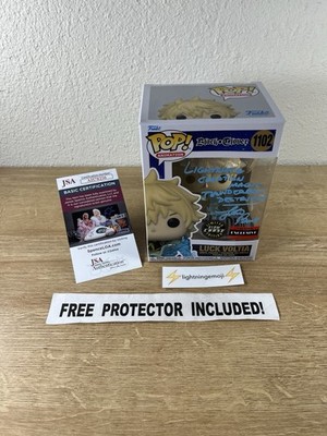 Luck Voltia Glow Chase Funko Pop #1102 Black Clover Signed Autograph NEAR MINT
