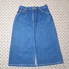 Vtg 90's Y2K Lee Dark Wash Denim Skirt