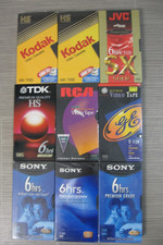 NEW SEALED BLANK VHS TAPE LOT - Sony, Kodak, JVC, TDK, RCA