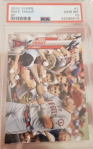 2020 TOPPS Series 1 one #1 MIKE TROUT SP Short Print PSA 10