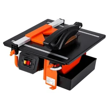 7 Inch Wet Tile Saw, 3450 RPM, Bevel Cuts Tile from 0 to 45 Degrees, Tile Cutter
