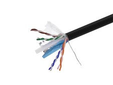 Cat6 Ethernet Bulk Cable Network Solid STP CMR Riser Rated 23AWG 1000ft Black
