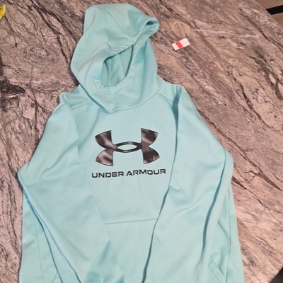Under Armour Girls Pullover Hoodie Youth L  Blue Great for Back to school!