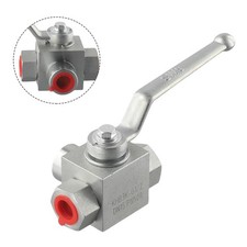 Tee Type Hydraulic 3 Way High Pressure Ball Valve 1/4 to 3/4 500 Bar MWP