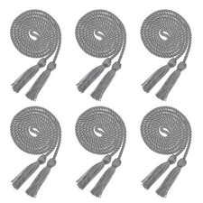 6 PCS Graduation Cords With Tassels Honor Cords For Students Grey School