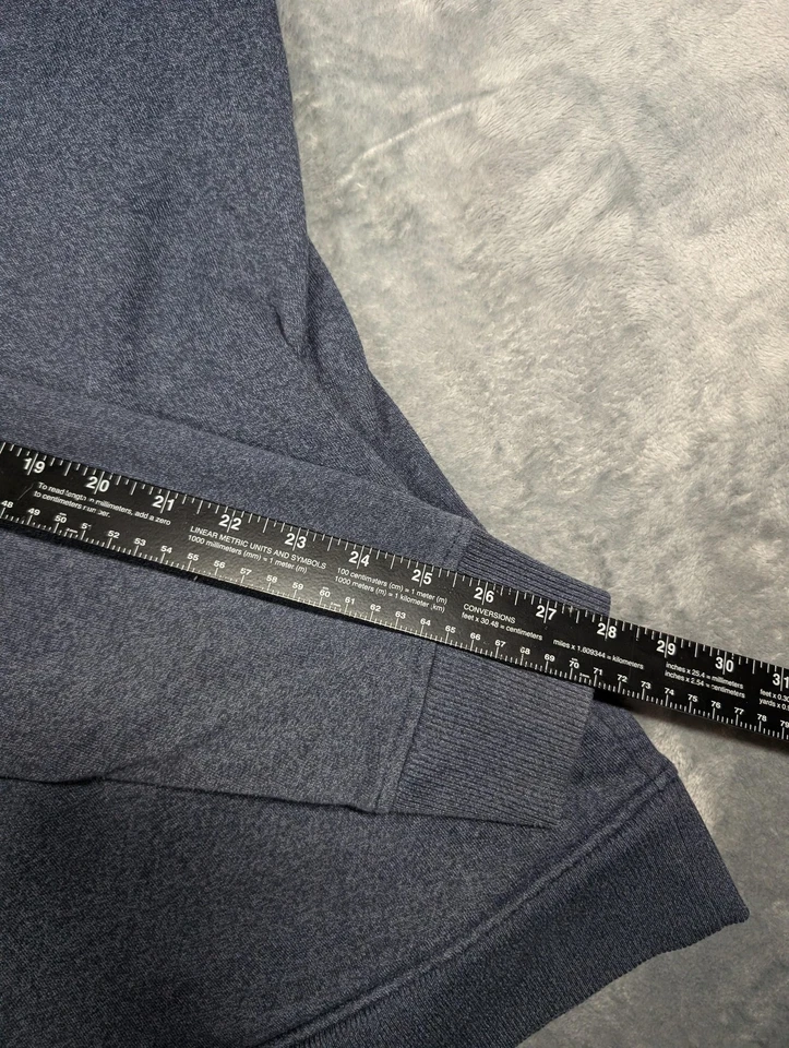 TravisMathew Sweater Mens Large Blue Pullover 3 Button Collar Pocket Golf Casual - Image 3 of 4