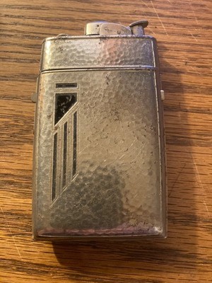 Vintage Evans Art Deco Enameled Spitfire Cigarette Case & Lighter Combo 1930's