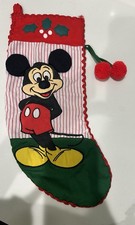 Vintage Kurt Adler Christmas Stocking Mickey Mouse Puffy Nose And Ears