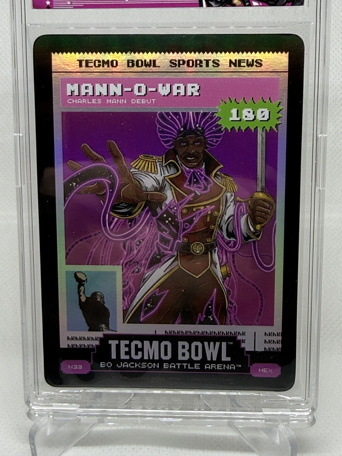 Mann-O-War Charles Mann Tecmo Bowl Bo Jackson Battle Arena News HEX 1/1 N33