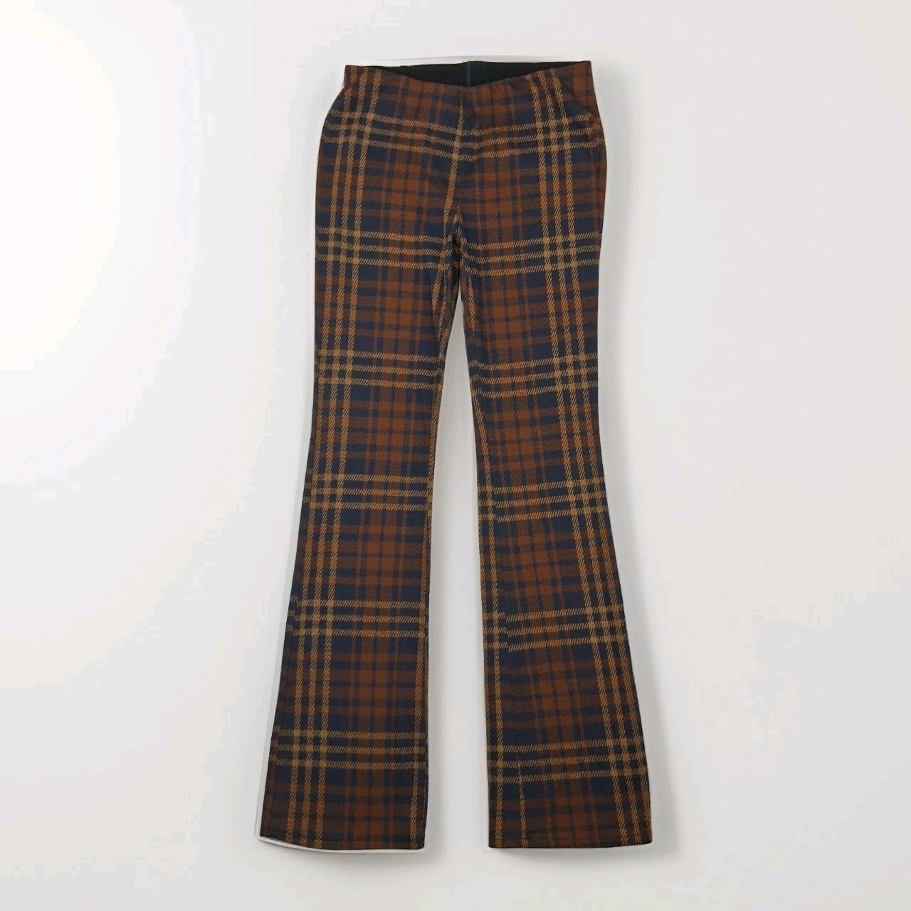 American Eagle Plaid Stretch Pants Womens XS Extra Small Bootcut Bell Bottoms