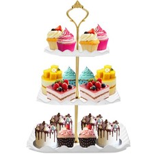 Stylish Cupcake Stand 3 Tiers, Premium Dessert Holder for Wedding Tea Party