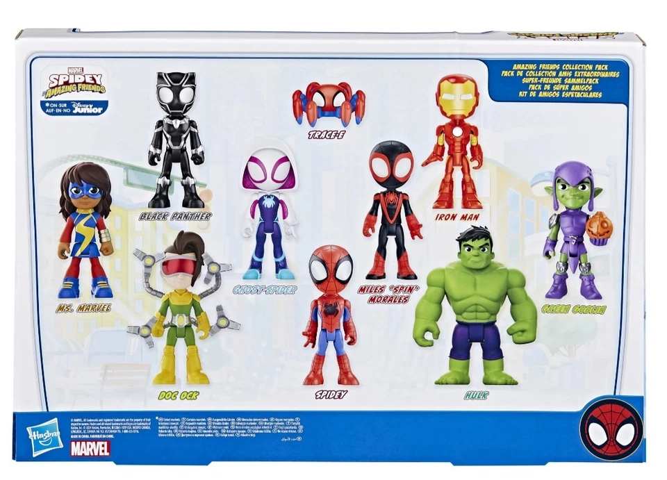 Marvel Spidey & His Amazing Friends Colección Pack Figuras de Acción Paquete de 10 4" Foto 2 de 3