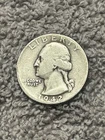 1942 Washington Quarter (Toned) 90% Junk Silver + 4 Wheat Cents