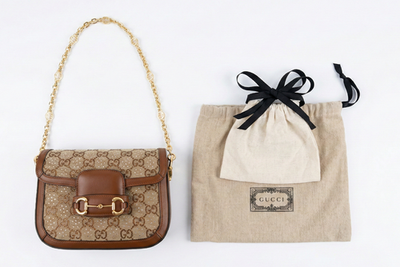 Gucci Horsebit 1955 GG Canvas Charisma Calfskin Crystal Monogram