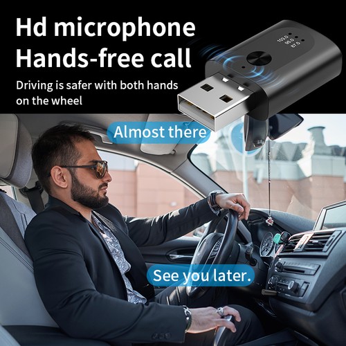 FM Transmitter Sound Receiver Adapter Car Bluetooth-compatible 5.3 Receiver - Afbeelding 4 van 16