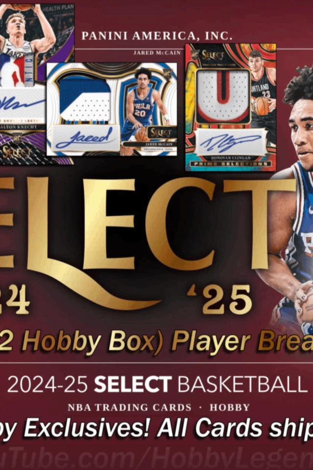 24/25 Panini SELECT 1 Case (12 Hobby Box) Player Break #9