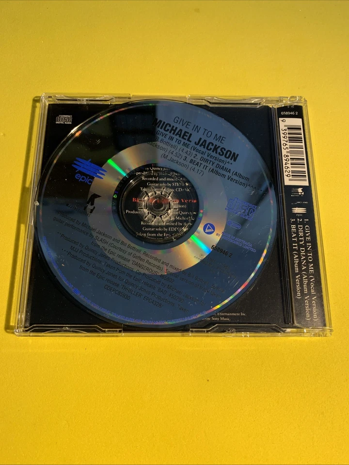 Michael Jackson - Give In To Me (CD, 1991) 3 TRK AUSTRALIAN Import *RARE* EX - Image 4 of 4