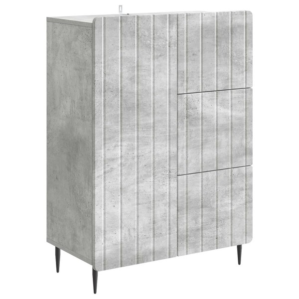 Sideboard Betongrau Holzwerkstoff 66X34.5X91.5 Cm Anrichte Kommode-image